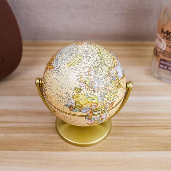 Mini Antique Globe 4-inch / 10 cm - Swivels in All Directions Educational, Decor - Picture 9 of 9